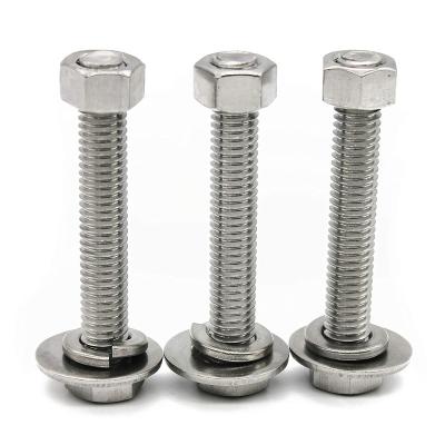 China Flat Stainless Steel Hex Head Screw Studs Screw Studs, Nuts Gaskets and Lock Washers Solid for sale