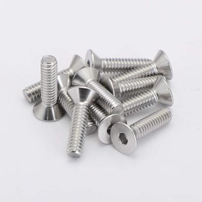 China Stainless Steel Flat Head Hex Socket Countersunk Head Bolt for sale