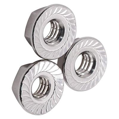 China Automotive Industry Stainless Steel Flange Serrated Hex Nut for sale