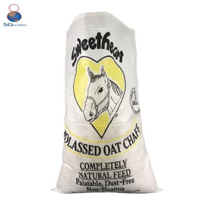 China ODM Recyclable 50kg 100kg Logo Customized Durable Horse Hog Animal Feed Bag BOPP for sale