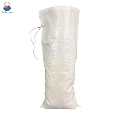 China Custom Wholesale Color Drawstring 25kg Moisture Proof Polypropylene Woven Sandbag Bag for sale