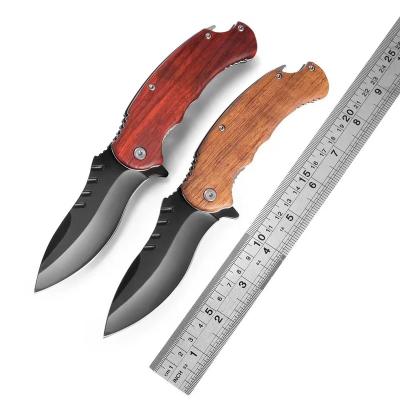 China Hunting Knife High-grade 3cr13 Outdoor Hunting Folding Pocket Knives With Rosewood Handle for sale