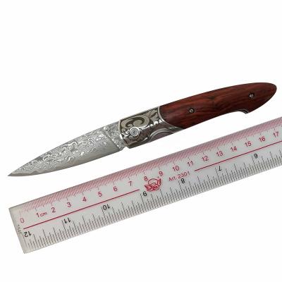 China High Quality SERVICE KNIFE Damascus Folding Knife EDC Tools Pocket Knife For Camping Hunting Outdoor Survival for sale