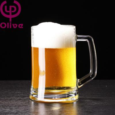 China Viable Glasses Thickened Large Beer Handle Mugs Mugs for sale