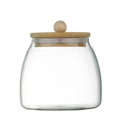 China Freshness Storage Large Capacity Household Kitchen Grain Multigrain Tea High Triangular Triangular Straight Body Glass Sealed Jar With Lid for sale