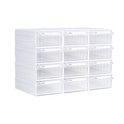 China Sustainable hot-selling good quality plastic organizer box with dividers product package storage boxes & bins for small item storage for sale