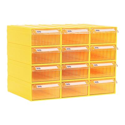 China Sustainable Stackable Drawer Parts Storage Box for Office Organization Small Item and Receipt Organizer Plastic Storage Box with Drawers for sale