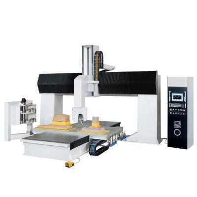 China Woodworking 5 Axis CNC Router For Large 3d Mold Sculptures Making for sale