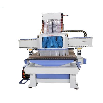 China Hotels Professional Four Heads Pneumatic Wood Machine CNC Carving Machine For Woodworking Industry: for sale