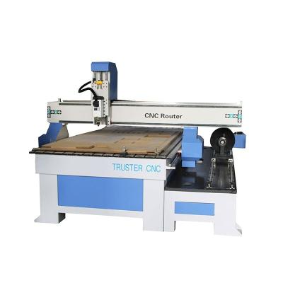 China Wood Working Professional 1325 High Efficiency 4axis Woodworking CNC Router With Rotating Axis for sale