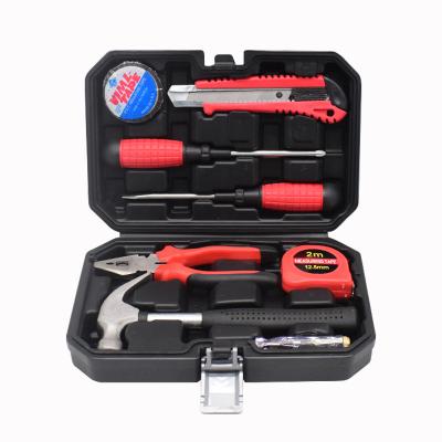 China 2022 New Arrival 9 Pcs Hand Tools Box Portable Tool Kit Household Hardware Manual Combination Repair Tools Set for sale