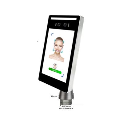 China 8inch touchscreen Android facial recognition temperature scanner face thermal detection for sale