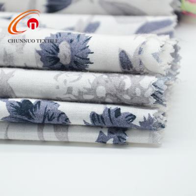 China Shaoxing Chunnuo Gray Flower Printed Woven 3266 QUICK DRY 100% Rayon Fabric for sale