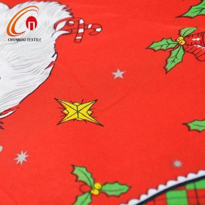 China Chunnuo Textile Christmas Anti-Static Design 100 Polyester Woven Fabric Mini Matt For Table Cloth for sale