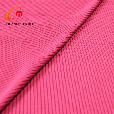 China Chunnuo Textile Garment Order 4*4 Rib Stretch Plain Jersey Anti-Static Fabric for sale