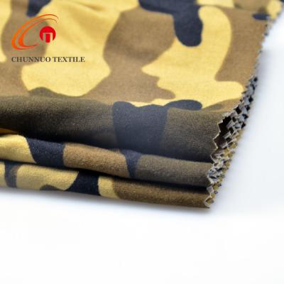 China Camouflage Anti-Static Printing Textile Chunnuo Soft Feeling DTY Milk Silk Fabric for sale