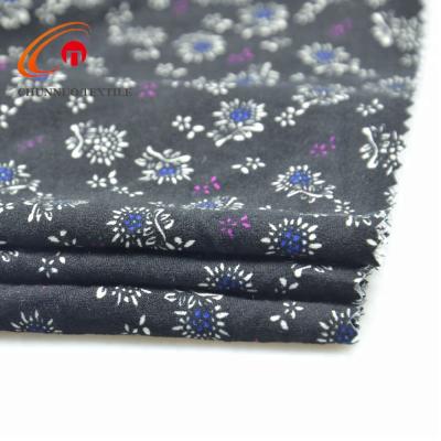 China Shaoxing Chunnuo waterproof textile small flower printing single jersey dty brush knit fabric for sale