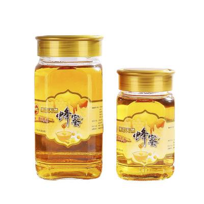 China Freshness Preservation Xuzhou China Glass Factory Round Food Beverage Liquor Storage Packing ES98 Jars Glass Wholesale Octagon For Honey for sale