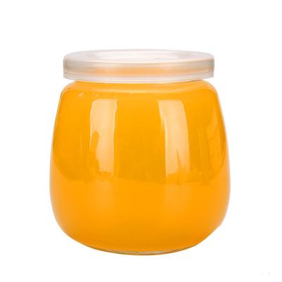 China Bulk Food Xuzhou China Factory Food Grade Sauce Pudding Jelly Candy ES49 Lead Free Glass Jars for sale