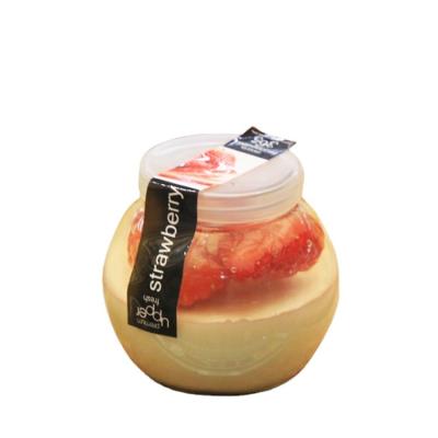 China Food Xuzhou China Factory Wholesale Lead Free Food Grade Ball Shape Pudding ES48 Jelly Candy Hot Sauce Glass Bottle for sale