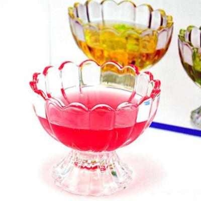 China Factory Wholesale OEM Viable Tumbler ES36 Lotus Glass Ice Cream Cup 5oz 150ml for sale