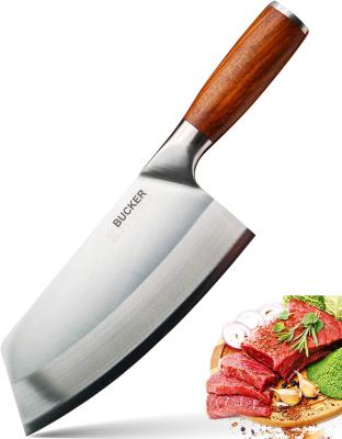 China Stocked Hot Selling San Ma Plated Stainless Steel Forged Asian Vegetable Meat Fish Slicing Serbian Chef Cleaver Knife for sale