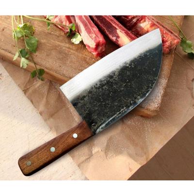 China Kitchen Viable Chef Knife Handmade Forged Butcher Knife High Carbon Plated Steel Cleaver Knives for sale