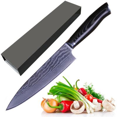 China Viable 8 Inch Damascus Chef Knife Blade Blank Kitchen Damascus Steel Knives for sale