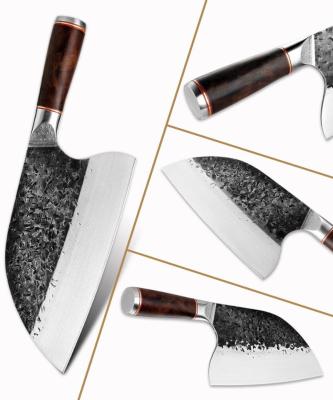 China 7inch Viable Hot Sale Professional Chopping Knife Cleaver Forged Butcher Knife for sale