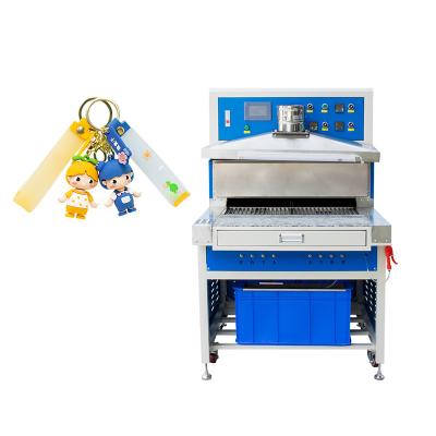 China Two Stations Liquid PVC Baking Oven For PVC Rubber Label Keychain Patch Making for sale