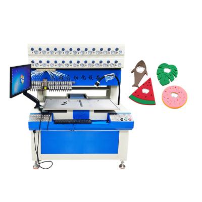 China Blue White Full Automatic Liquid PVC Dripping Machine with PC Programmable System for sale