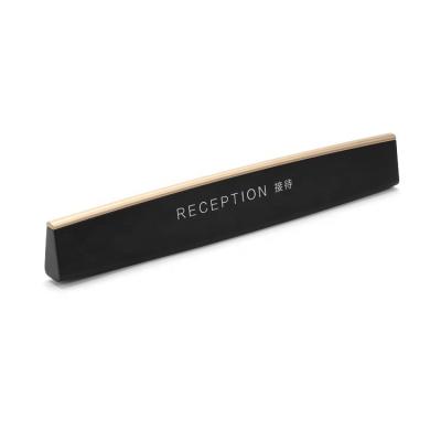 China High Quality Door Black Desk Office Metal License Plate Simplicity Hotel Number Aluminum Reception Sign for sale