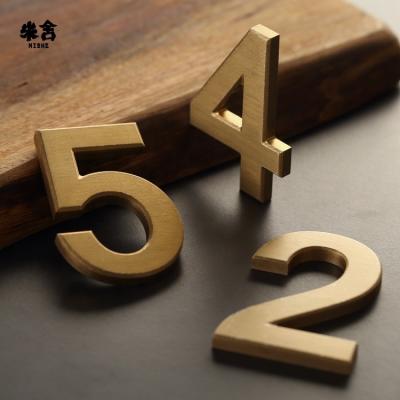 China Modern Copper Metal Three-Dimensional Words Customized Letters House Numbers for sale