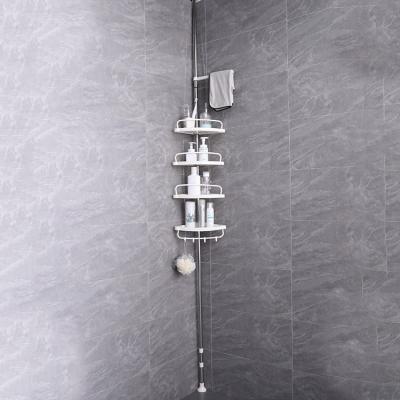 China Floor Type No Corner Shelf Bathroom Corner Shelf Stainless Steel Shower Punch Caddy for sale