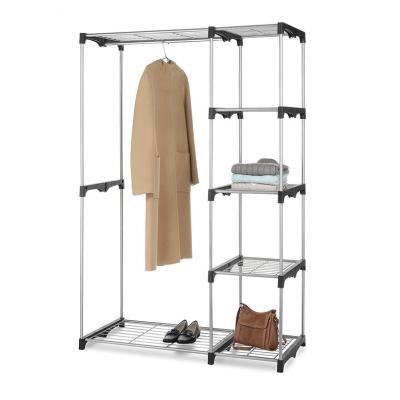 China Behind Doors/On Walls Large Capacity Storage Stainless Steel Clothes Hanging Rack Multifunctional Coat Rack for sale