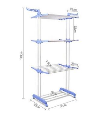 China Behind Doors/On Walls Stainless Steel Kids Indoor And Outdoor 3 Tier Clothes Drying Rack for sale