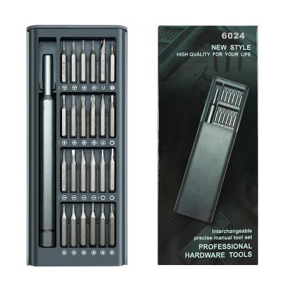 China Nickel Bronze Aluminum Daily Use 24 in 1 Magnetic Precision Screwdriver Mobile Phone Repair Screwdriver Set for sale