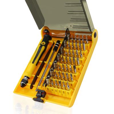 China Plastic Movable Tool Box 45 in 1 Precision Screwdriver Set with 35pcs Screwdriver Bits Home Improvement Tools for sale