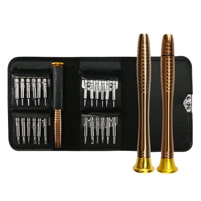 China Nickel Aluminum Bronze Cheap Price Precision 25 In 1 Torx Screwdriver Set Hand Tools Tool Kit Repair For Tablet Mobile Phone for sale