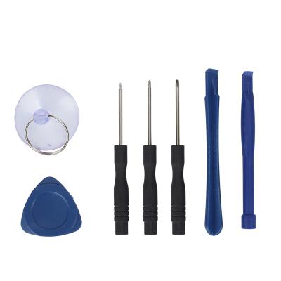 China Small Plastic Mobile Tool Kit Kits Repair Low Price Screwdriver With Lever Open Battery Crimp Tool 7 In 1 for sale