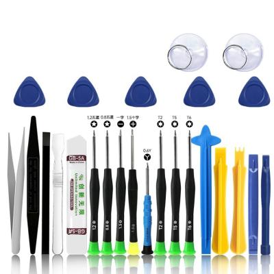 China Plastic Mobile Phone Repair Kits 25 in 1 Screen Opening Repair Tools Screwdriver Set Pry Disassemble Tools for Mobile Phone and Laptop for sale