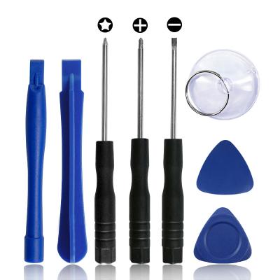 China Plastic DIY 8 In 1 Repair Mini Screwdriver Combination Tools For Mobile Phone PC Tablet With Open Screen Pry for sale