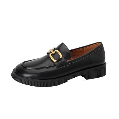 China Factory Made Women Deodorization Platform Shoes Leather Trim Loafers Shoes For Women New Styles With Pointed Toe for sale