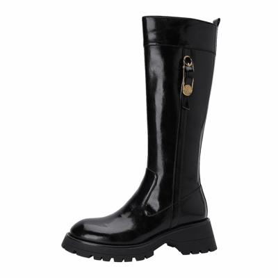 China Genuine Leather Deodorization Winter Boots Women Shoes Fashion Platform Large Size Knee High Women Boots for sale