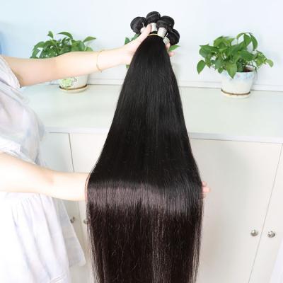 China Brazilian Silky Straight Wave Cuticle Aligned Natural Silky Straight Double Drawn Virgin Hair Extensions Bundles for sale