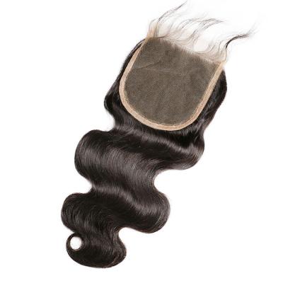 China Wholesale Top Silk Lace Closure Body Wave Grade Peruvian Hair 8 To 20 Inch, Brazilian Hair Weave 4x4 Body Wave Lace Closure for sale