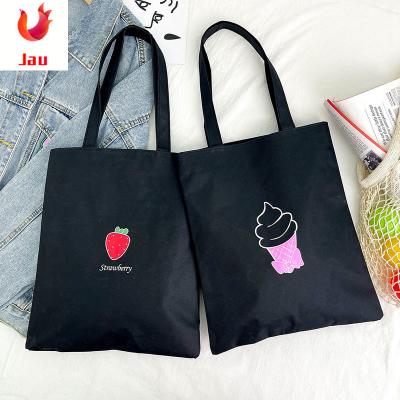 China Eco-Friendly 2023 New Style Eco-Friendly Custom Printed Logo Crossbody Female Cute Cotton Canvas Tote Bag Shoulder Bag for sale