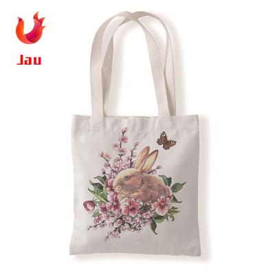 China White Printed RFID Cotton Bags Service Customer Personalized Splicing Handbag Tote Bag With Print for sale