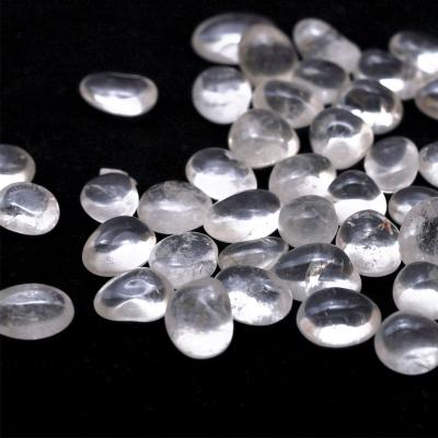 China White Natural China Crystal Quartz Rose Cut Round Cabochons Loose Gemstones for sale