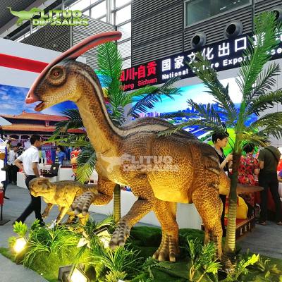 China Parasaurolophus Dino Educational Exhibition Animatronic Dinosaur Outdoor Model for sale